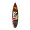 RAM Outdoor Decor Hand-Painted Acacia Wood Parrot Tiki Bar Surfboard Wall Sign